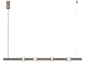Nova Luce Tmavě šedé kovové závěsné LED světlo Marlow 122 cm