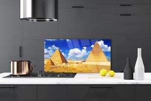 Kuchyňský skleněný panel Poušť Piramidy Krajina 140x70 cm
