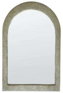 Nástěnné sametové zrcadlo 60 x 90 cm zelené HURIEL