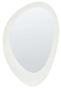 Nástěnné sametové zrcadlo 60 x 90 cm bílé AUDES