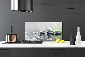 Kuchyňský skleněný panel Kameny Tráva Umění 125x50 cm