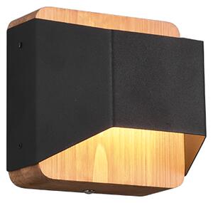 TRIO 224810132 ARINO nástěnné svítidlo LED 4,3W/400lm 3000K matná černá, dřevo, switchdimmer