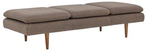 Bloomingville Hnědá čalouněná lenoška Pione 198 cm
