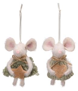 Závěsná dekorace Mouse Green - set 2 ks Wikholm Form