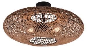 TRIO 612300236 HEDDA stropní svítidlo D520mm 2xE27 matná černá, sisal