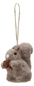 Závěsná dekorace vlněné zvířátko Squirrel Beige Wikholm Form