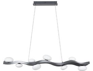 Nova Luce Tmavě šedé kovové závěsné LED světlo Severo 125 cm