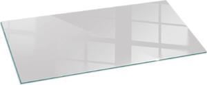 Sklenný podlahový panel 125x50 cm - Sklenný krbový panel - Sklenný krbový panel - Ochranné sklo - Ochranný panel proti jiskrám - Sklenný podlahový panel proti ohni - Tepelná ochrana - Ochrana podlahy ze skla - Barva edá