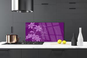 Skleněné obklady do kuchyně Abstrakcja Květiny Art 120x60 cm