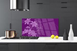 Skleněné obklady do kuchyně Abstrakcja Květiny Art 125x50 cm