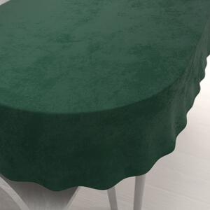 Biante Sametový oválný ubrus Velvet Premium SVP-040 Lesní zelená 140x160 cm