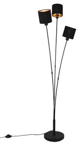 TRIO R46333979 TOMMY stojací lampa 3xE14 matná černá