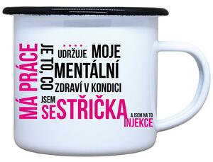 Plecháček s potiskem Má práce sestřička Objem: 330 ml