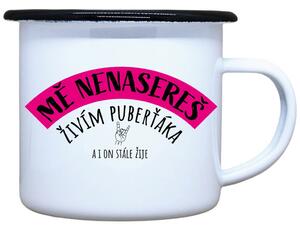 Smaltovaný plecháček Mě nenasereš Objem: 330 ml