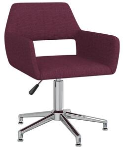 Otočná jídelní židle fialová textil
