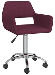 Otočná jídelní židle fialová textil