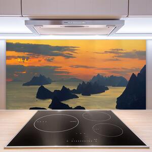 Skleněné obklady do kuchyně Moře Skály Hory Krajina 125x50 cm