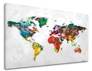 Obraz na plátně MAPA SVĚTA