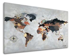 Obraz na plátně MAPA SVĚTA