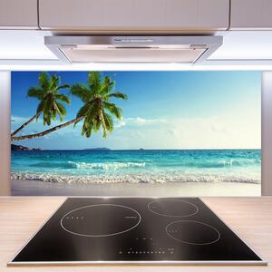 Skleněné obklady do kuchyně Moře Pláž Palma Krajina 125x50 cm