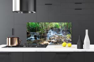 Skleněné obklady do kuchyně Vodopád Les Příroda 125x50 cm