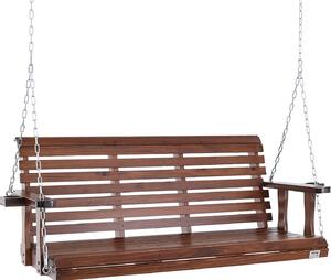VEVOR Hollywoodská houpaka z cedrového deva, 1702x710x600mm, houpaka na terasu a zahradu, zvýená nosnost cca 400 kg, robustní houpací lavice se závsnými etzy pro venkovní pouití, hndá barva