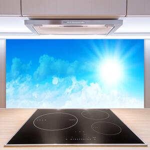 Skleněné obklady do kuchyně Slunce Nebe Krajina 125x50 cm