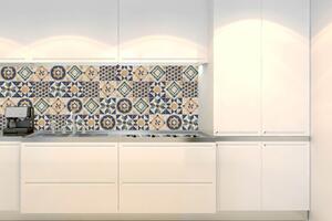 DIMEX | Fototapeta do kuchyně Modré kachličky KI-180-165 | 180 x 60 cm | vícebarevná