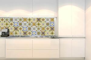 DIMEX | Fototapeta do kuchyně Žluté kachličky KI-180-164 | 180 x 60 cm | vícebarevná