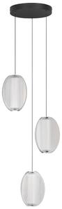 Nova Luce Kouřově šedé závěsné LED světlo Noir 45 cm