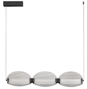 Nova Luce Kouřově šedé závěsné LED světlo Noir 83 cm