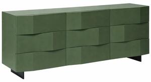 Olivově zelená komoda Marco Barotti Linea Diamond 180 x 45 cm