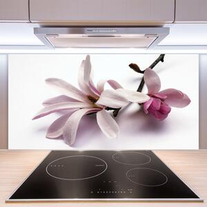 Kuchyňský skleněný panel Květ Rostlina Příroda 120x60 cm