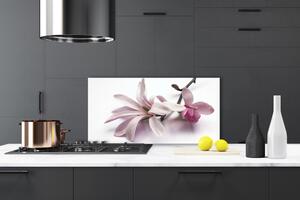 Kuchyňský skleněný panel Květ Rostlina Příroda 140x70 cm