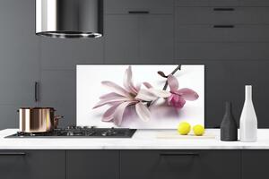 Kuchyňský skleněný panel Květ Rostlina Příroda 120x60 cm