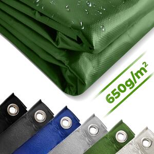 Jago® plachta - 650 g/m², nepromokavá a odolná proti roztrení, výbr barev a rozmr, oboustrann potaená - ochranná plachta, látková plachta (4x3 m zelená)