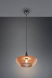 TRIO 315900142 COLINO závěsné svítidlo 1xE27 D400mm antracit, drěvo