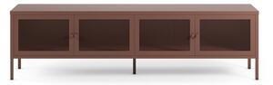 Vínový kovový TV stolek 160x50x35 cm Fayna – Marckeric