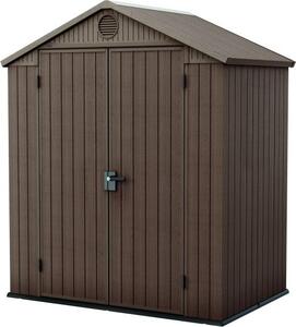 Plastový zahradní domek na náadí se sedlovou stechou Keter Darwin 6x4 - 190 x 221 x 121 cm - hndý