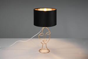 TRIO Reality R51221002 MARY stolní lampa V450mm 1xE27 zlatá, černá