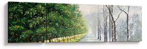 Obraz - Zima versus léto (170x50 cm)