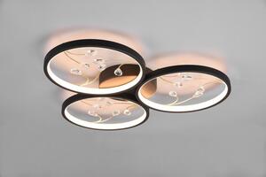 TRIO 642110332 GROOVY stropní svítidlo SMD LED 30W/3600lm 3000K černá matná, switchdimmer