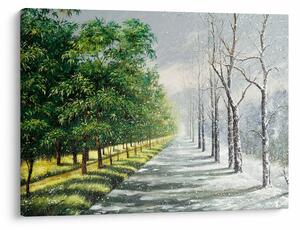 Obraz - Zima versus léto (70x50 cm)