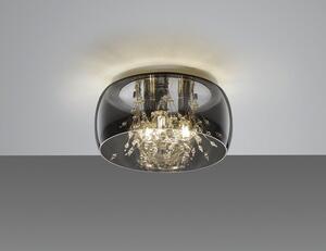TRIO 616700306 CRYSTEL stropní svítidlo 3xE14 D340mm chrom, průhledná