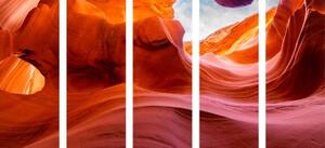 5-dílný obraz kaňon v Arizoně - 100x50 cm