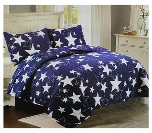 Přehoz na postel 200x240 - Modré hvězdy