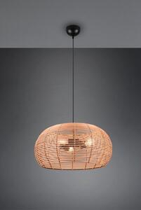 TRIO 312200336 INGA závěsné svítidlo 3xE27 D500mm černá matná, prírodná