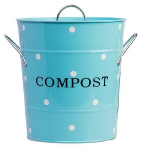 Kovový box s víkem Compost 21 cm světle modrý