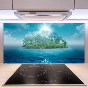 Skleněné obklady do kuchyně Ostrov Moře Krajina 125x50 cm