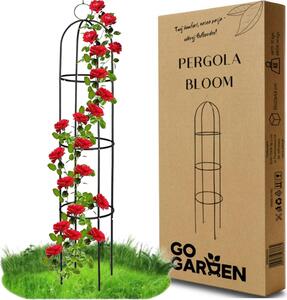 Kovová věžová zahradní pergola pro popínavé rostliny, růže, květiny, zahradní rostliny, kovová